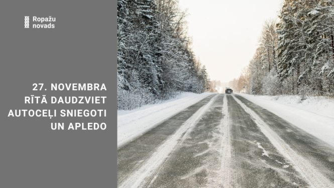 LVC informācija par apledojumu uz ceļa 