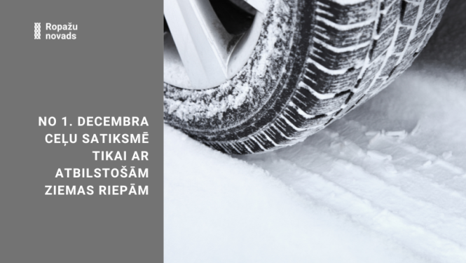 No 1. decembra ceļu satiksmē tikai ar atbilstošām ziemas riepām