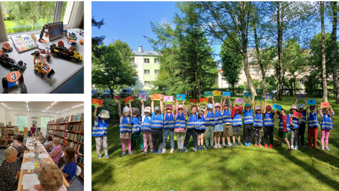 kolāža par  vanagžu bibliotēkas pasākumiem