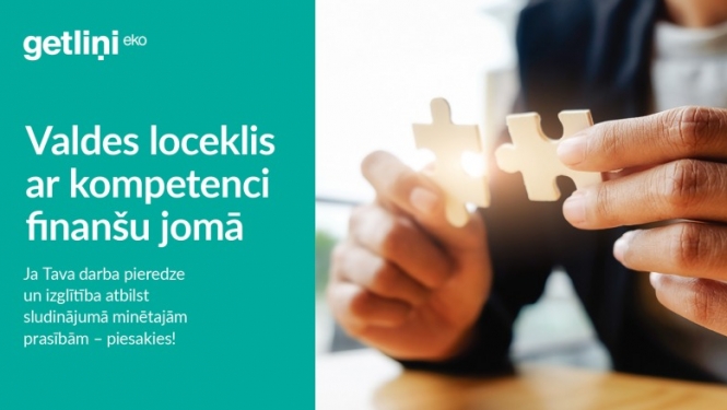 SIA "Getliņi EKO" izsludina konkursu uz valdes locekļa amatu ar kompetenci finanšu jomā