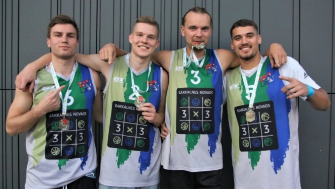 “Garkalnes runču” 3x3 basketbolisti kļūst par trīskārtējiem čempioniem