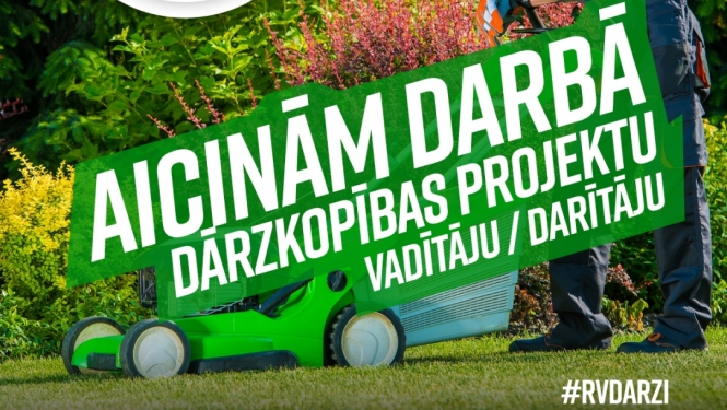 RV dārzi aicina darbā dārznieku - projektu vadītāju