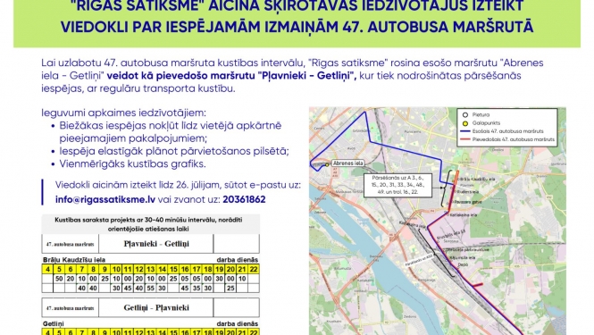 47.autobusa izmaiņas