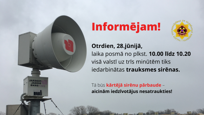 VUGD 28.06.sirēnu pārbaude