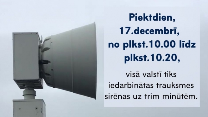 VUGD sirēnu pārbaude
