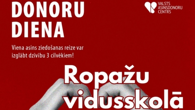 Asins donoru diena Ropazu vidusskolā 25. augustā