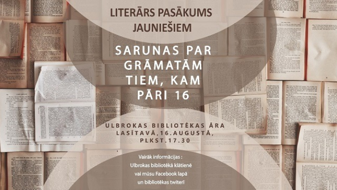 “Sarunas par grāmatām tiem, kam pāri 16”