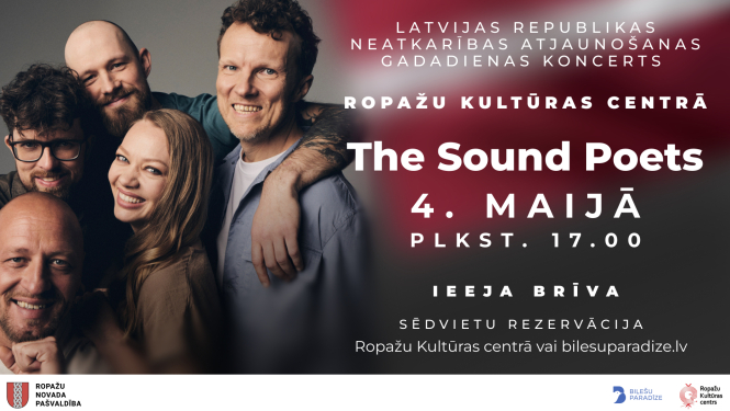 Grupas "The Sound Poets" 4. maij koncerta afiša