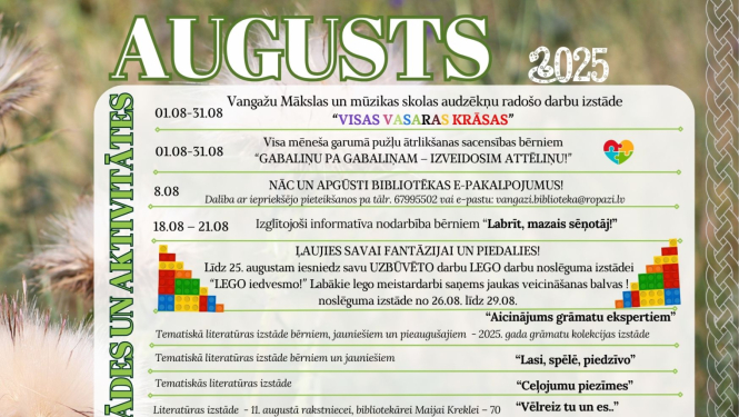 Pasākums Vangaži pilsētas bibliotēkā