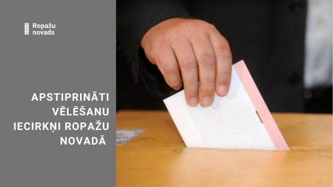 Apstiprināti vēlēšanu iecirkņi Ropažu novadā 2026. gada 15. Saeimas vēlēšanām