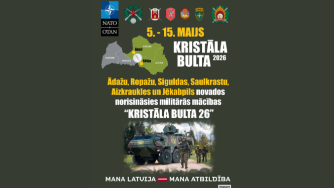 Kristāla bulta 2026, militāro mācību afiša