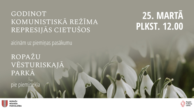 epresēto piemiņas pasakums pie pieminekla Ropažos