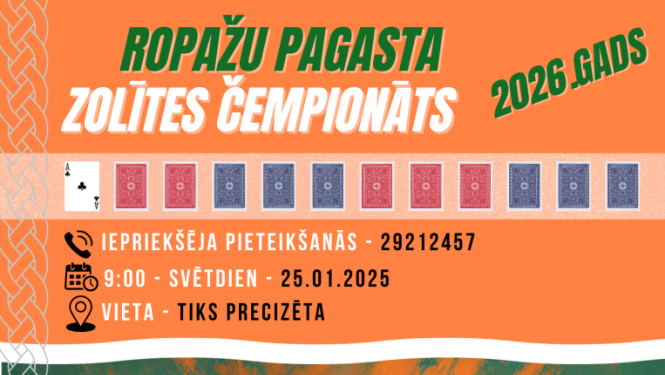 Ropažu pagasta 2026. gada atklātais čempionāts zolītes spēlē