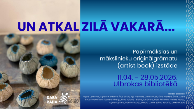 Un atkal zilā vakarā... izstādes afiša