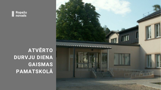 Atvērto durvju dienu Gaismas pamatskolā norisināsies 24. aprīlī, AFIŠA
