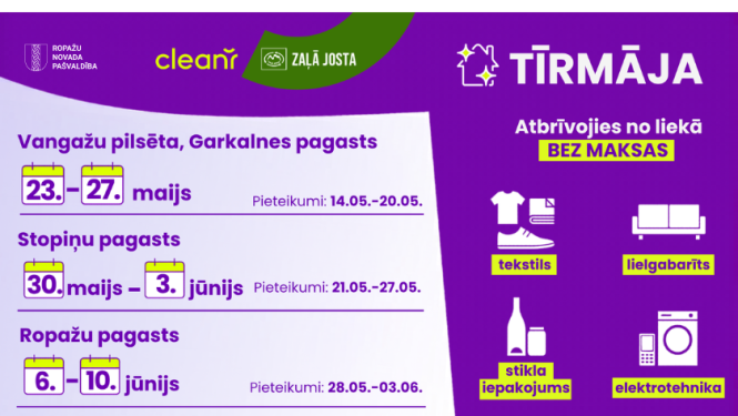 Tīrmaja, akcijas afiša