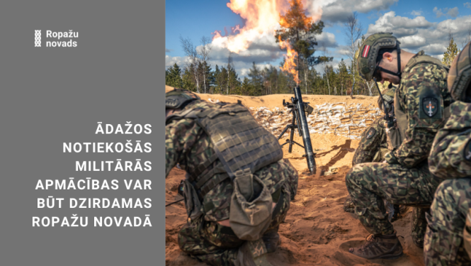 militārās mācības Ādažos,  mīnmetēju kaujas šaušana