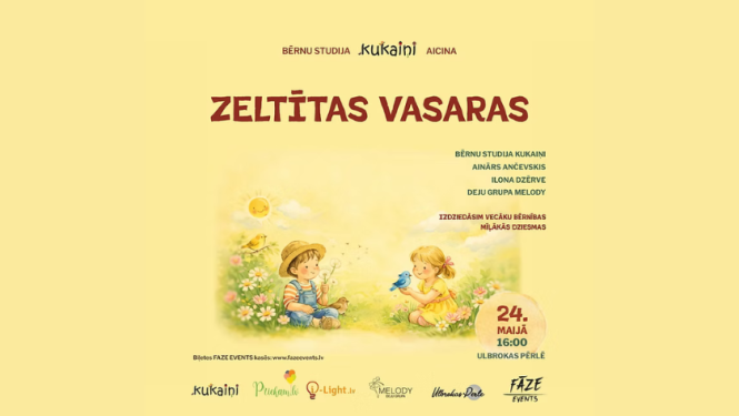 Bērnu studijas "Kukaiņi" koncerts "Zeltītas vasaras", AFIŠA