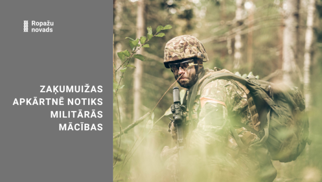Militārās apmācības Žaķumuižas apkārtnē