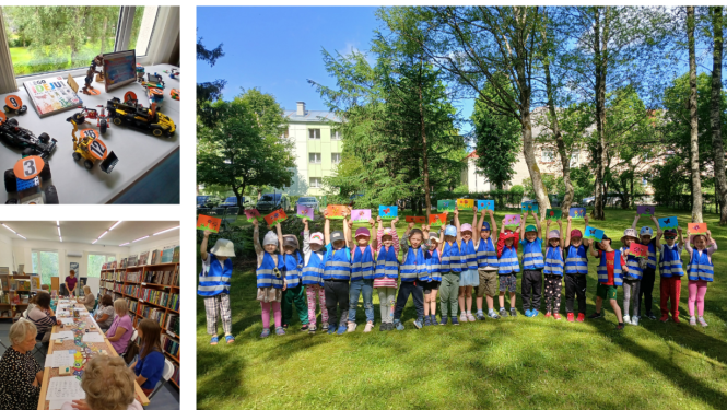 kolāža par  vanagžu bibliotēkas pasākumiem