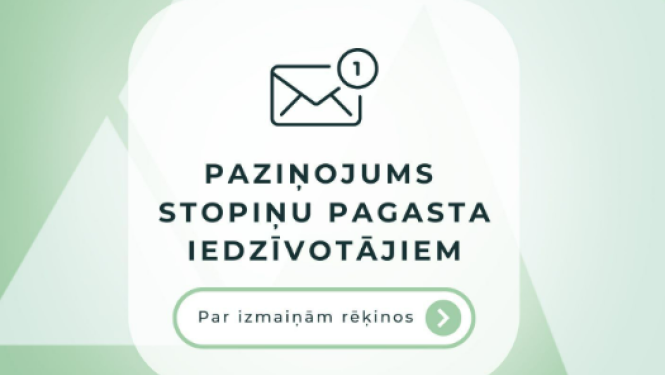 paziņojums uz zaļa fon