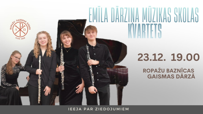 Ziemassvētku koncerts Ropažu baznīcas Gaismas dārzā