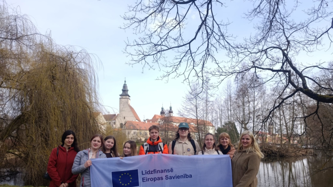 Ulbrokas vidusskolas Skolas pašpārvaldes jaunieši Erasmus projektā Prāgā