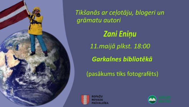 Tikšanās ar gāmatu autori Zani Eniņu, afiša