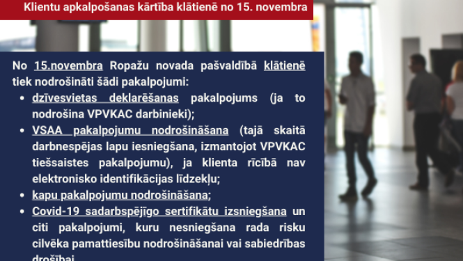 Darba organizācija pašvaldībā no 15.11.2021