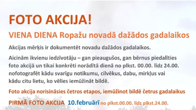 Foto akcija Ropažu novadā