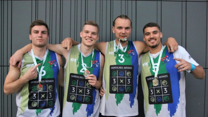 “Garkalnes runču” 3x3 basketbolisti kļūst par trīskārtējiem čempioniem