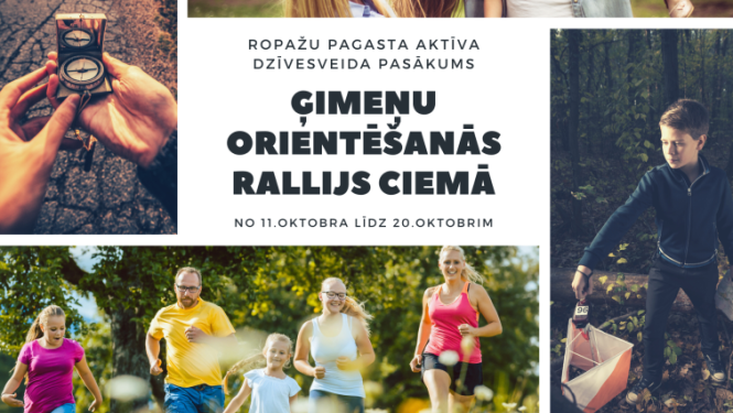Ģimeņu orientēšanās rallijs ciemā