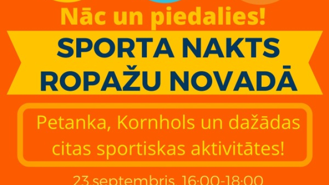 Sporta nakts Ropažu novadā