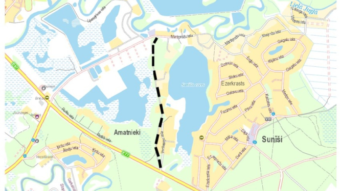 Sunīšu ielas sarkanās līnijas