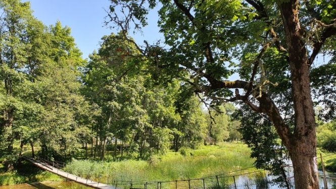 Gājēju tilts pār Lielo Juglu Ropažos