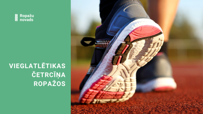 vieglatlētikas četrcīņa, bildē bote tūvplānā uz stadiona skrejceliņa