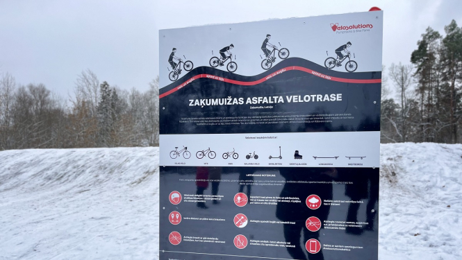Zaķumuižā atklāta multifunkcionāla velotrase