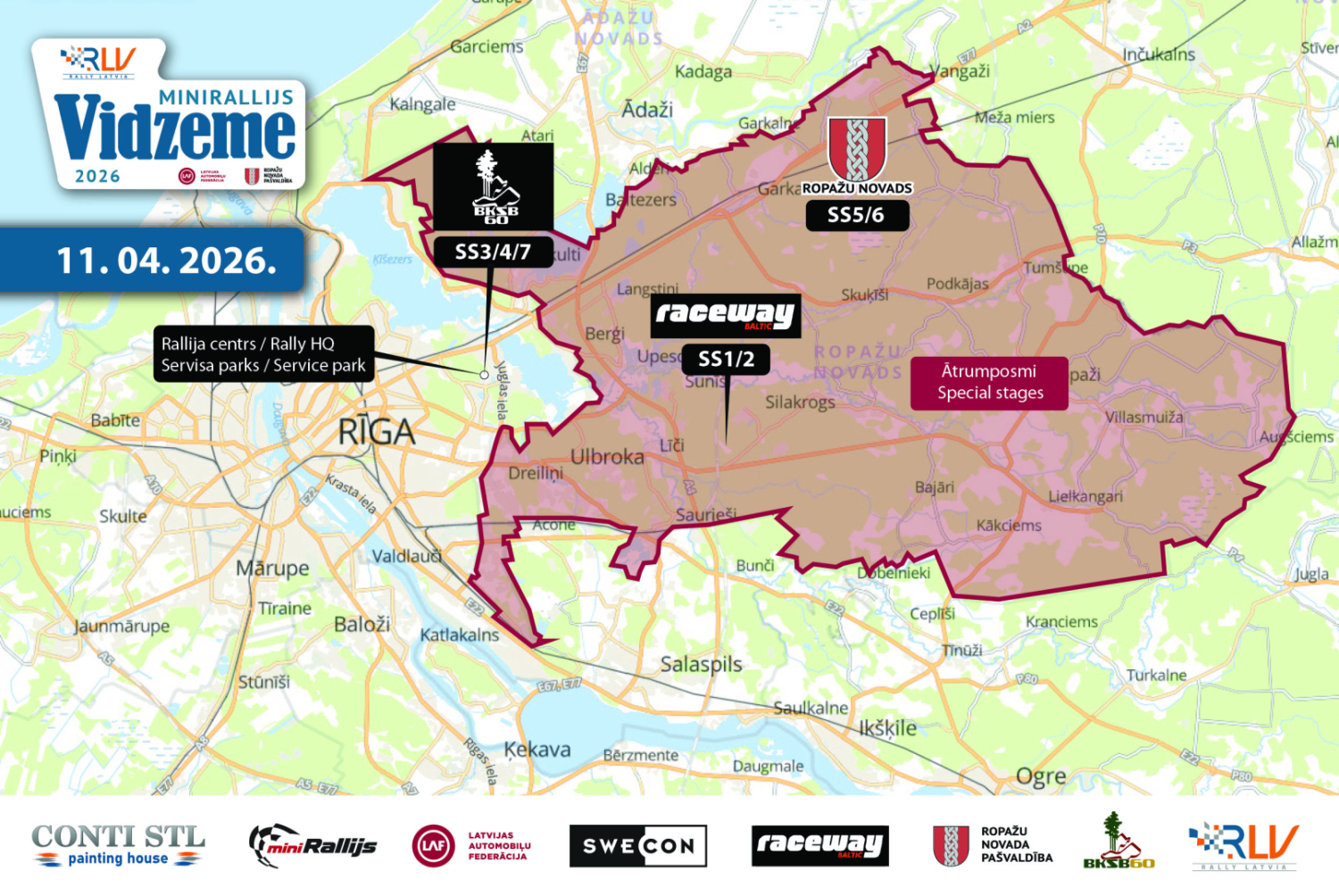 Minirallijs “Vidzeme” karte