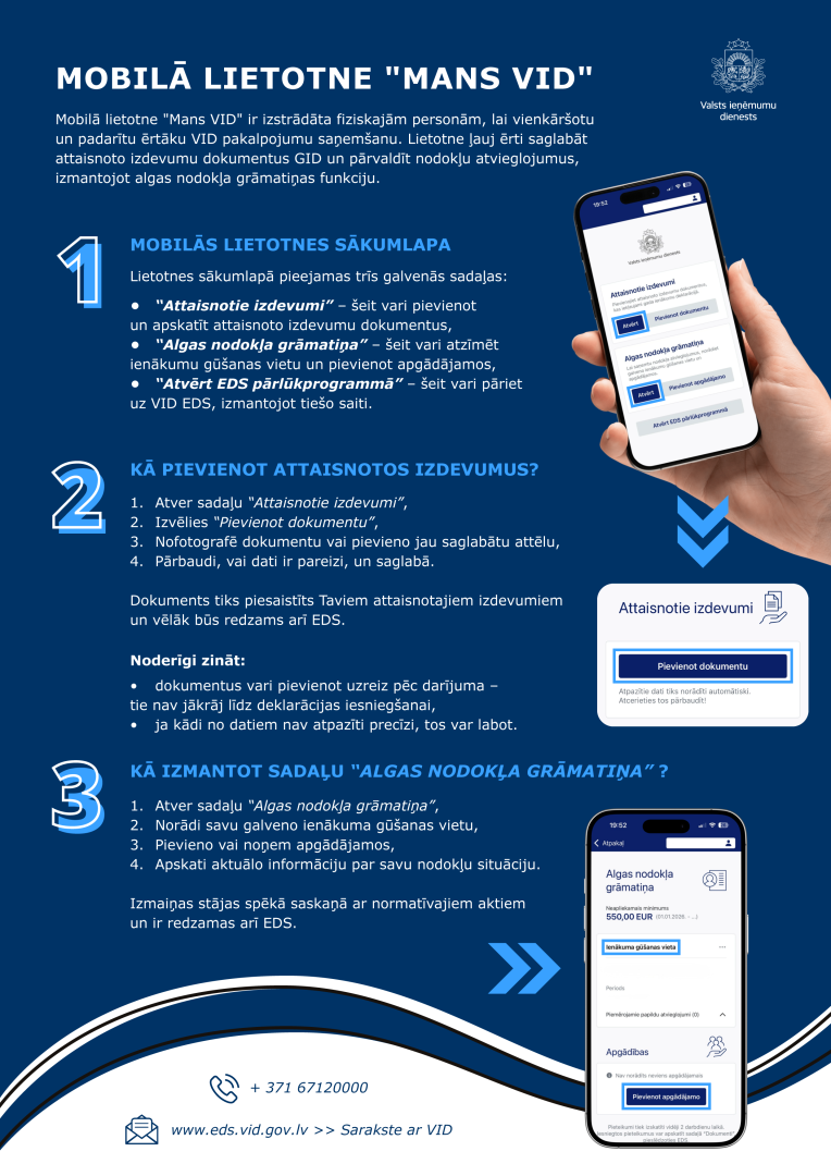 VID mobilās lietotnes "Mans VID" instrukcija 