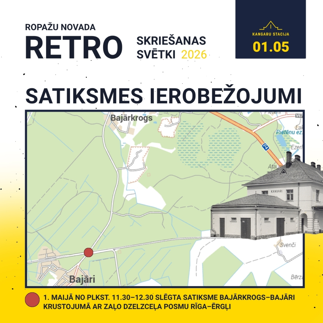 Retro skriešanas svētku noteikti satiksmes ierobežojumi