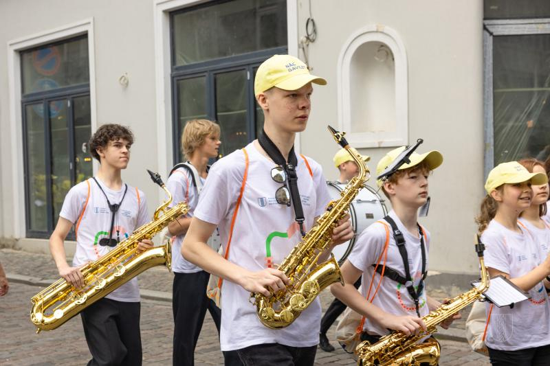 Ropažu novads skolēnu dziesmu svētku gājienā