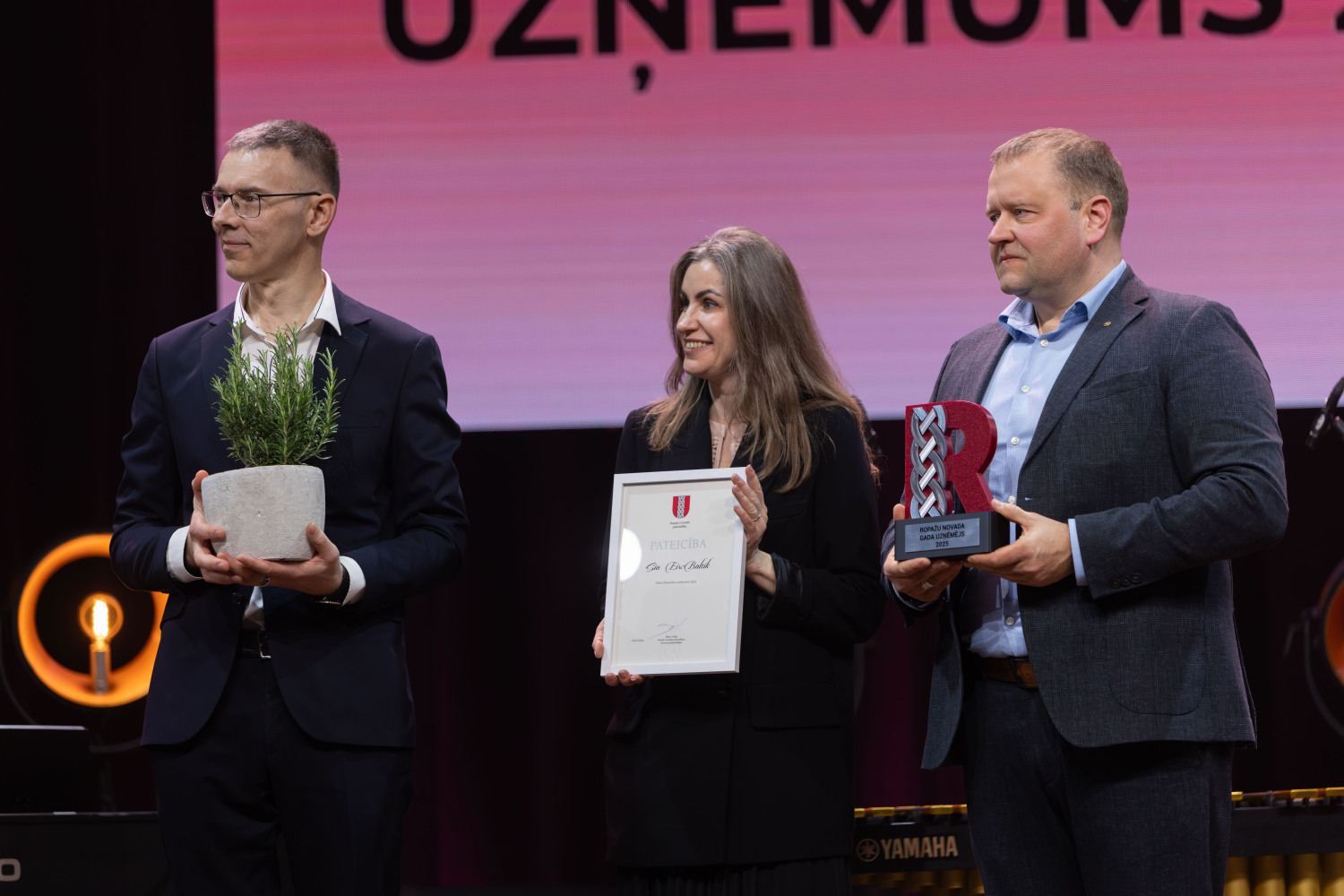 "Ropažu novada Uzņēmēju gada balvas 2025" apbalvošana, balvas saņēmējs