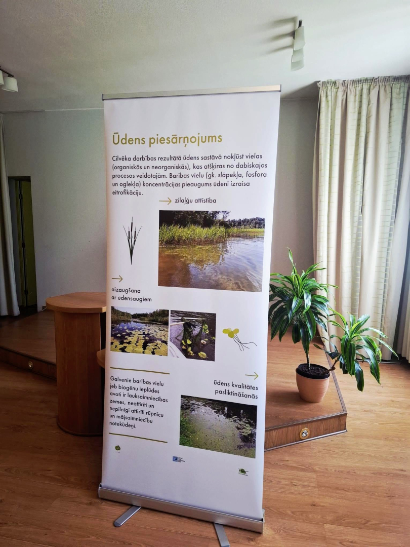 Latvijas Nacionālā dabas muzeja muzejpedagoģiskās izbraukuma nodarbība "Ūdens piesārņojums", afiša