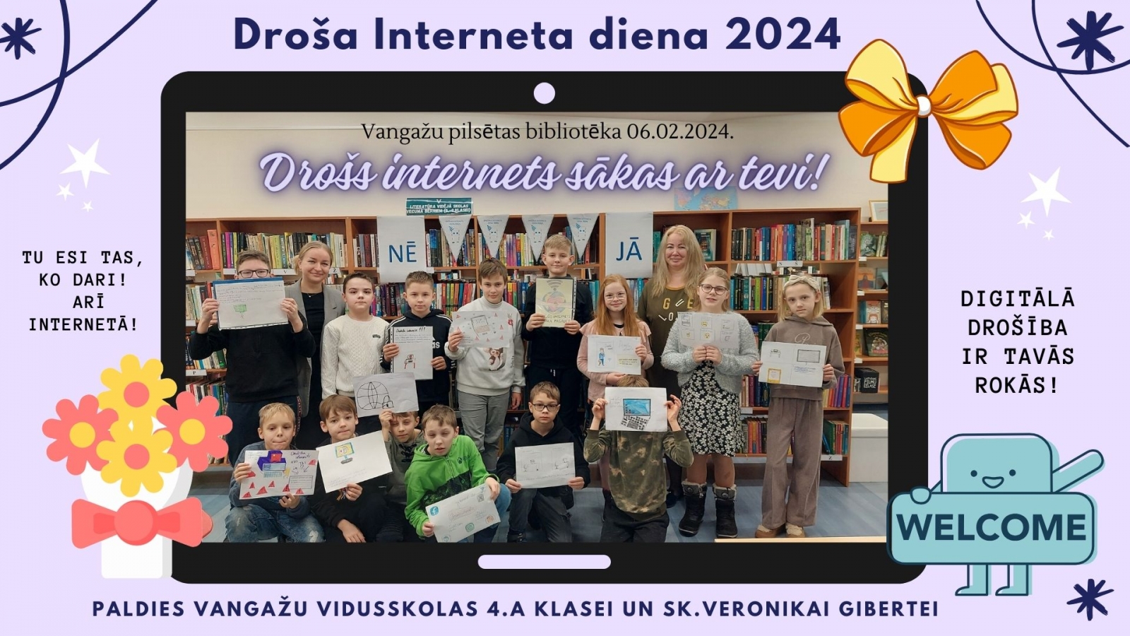 Droša interneta diena Vangažu bibliotēkā