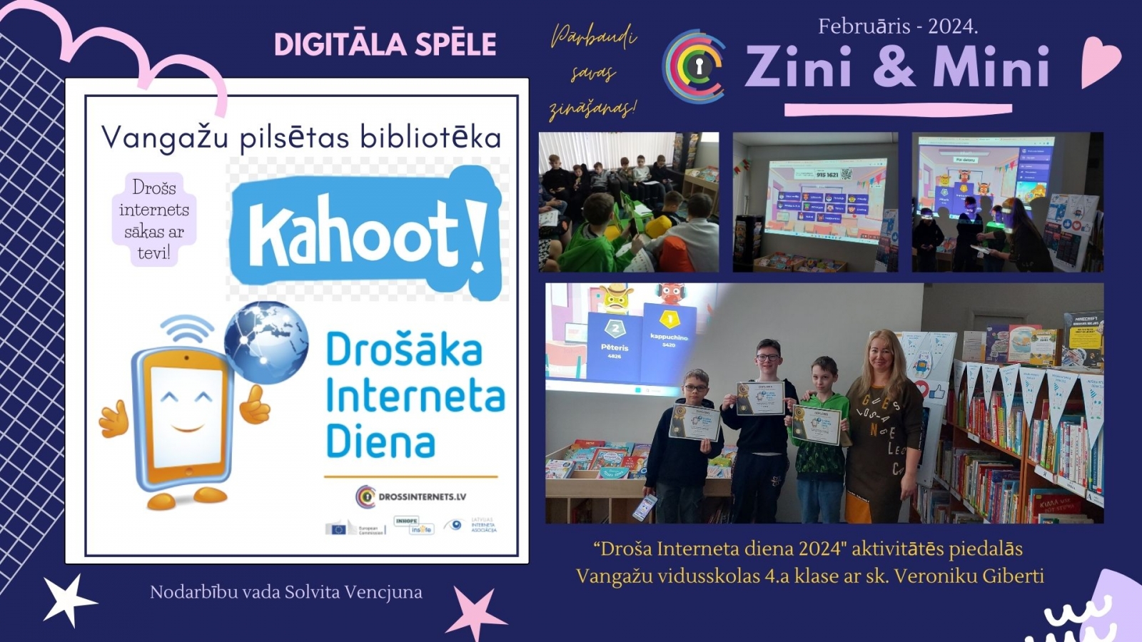 Droša interneta diena Vangažu bibliotēkā