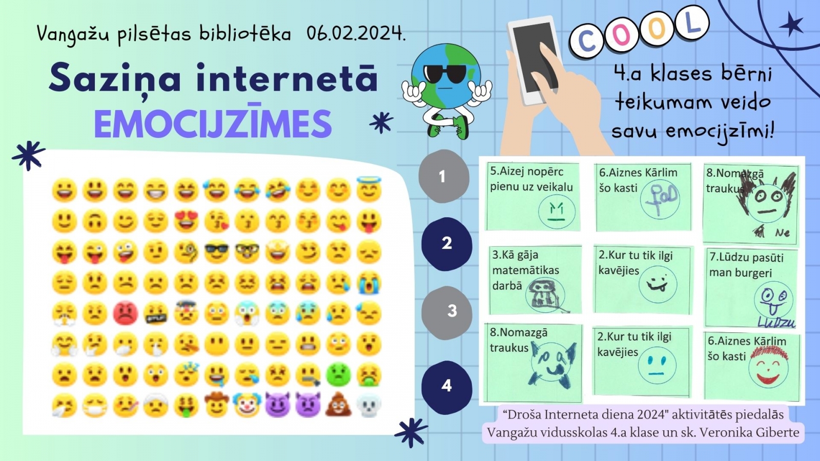 Droša interneta diena Vangažu bibliotēkā