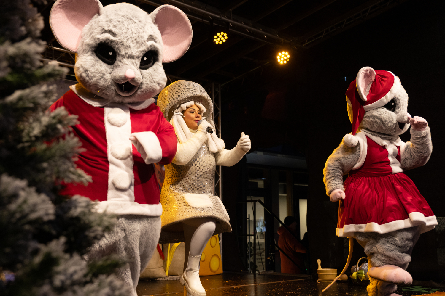 Gaismiņu iedegšana Ulbrokas Lielajā eglē