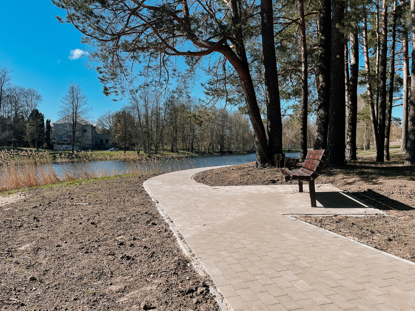 celiņš pie Ulbrokas ezera