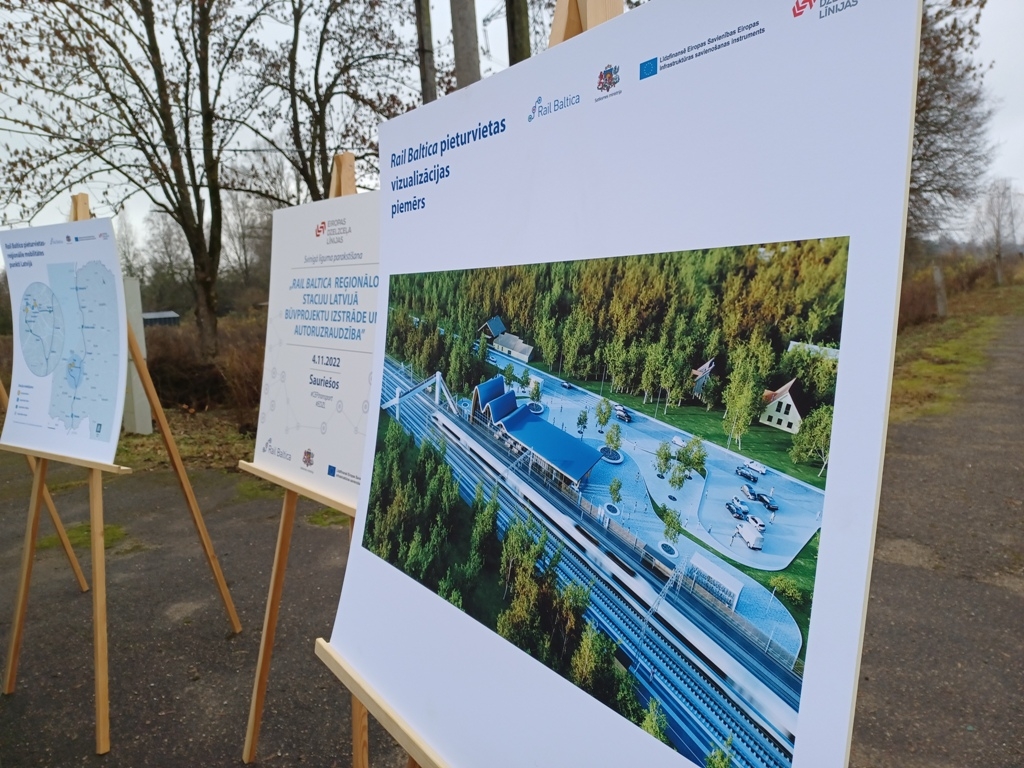 Rail Baltica reģionālo mobilitātes punktu projektēšanas līguma svinīga parakstīšana