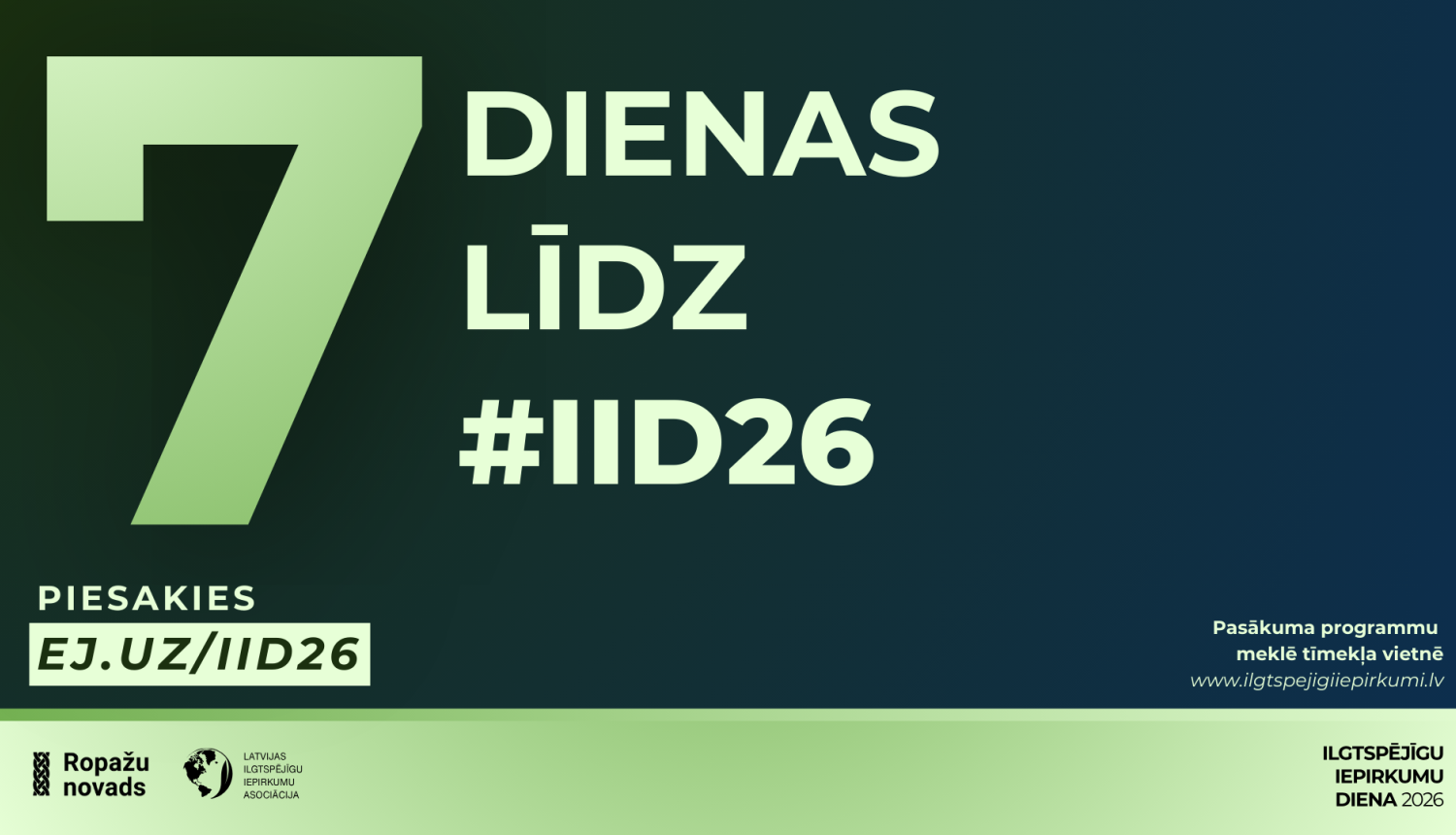 7 dienas līdz IID2026, vizuālais materiāls